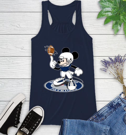 NFL Football New England Patriots Cheerful Mickey Disney Shirt Racerback Tank 11