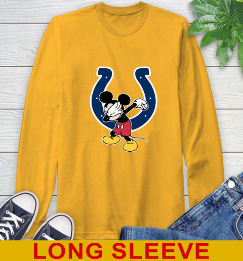 Indianapolis Colts NFL Football Dabbing Mickey Disney Sports Long Sleeve T-Shirt 3