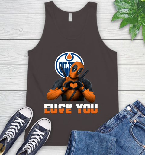 NHL Edmonton Oilers Deadpool Love You Fuck You Hockey Sports Tank Top 6