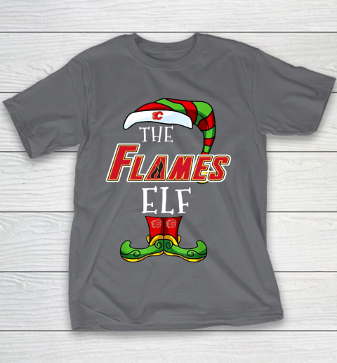 Calgary Flames Christmas ELF Funny NHL Youth T-Shirt 5
