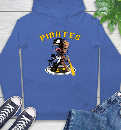 MLB Pittsburgh Pirates Baseball Venom Groot Guardians Of The Galaxy Hoodie 9