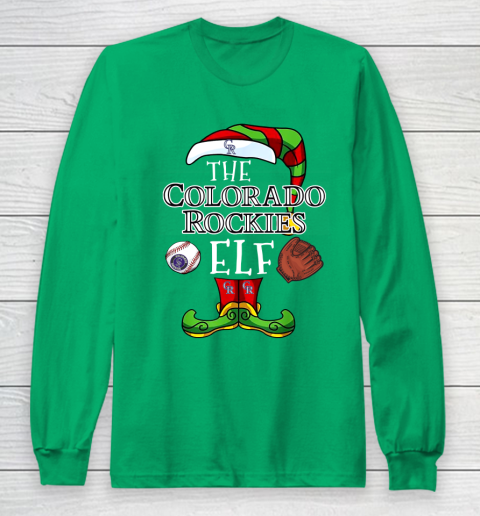 Colorado Rockies Christmas ELF Funny MLB Long Sleeve T-Shirt 4