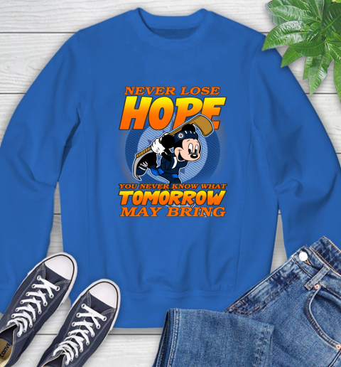 Winnipeg Jets NHL Hockey ootball Mickey Disney Never Lose Hope Sweatshirt 9