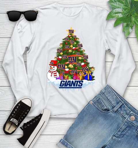 New York Giants Merry Christmas NFL Football Sports Youth Long Sleeve
