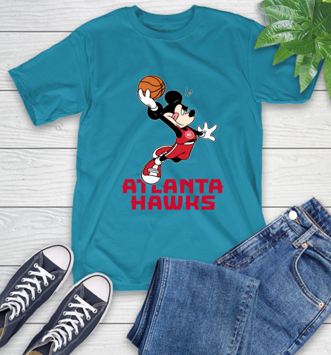 NBA Basketball Atlanta Hawks Cheerful Mickey Mouse Shirt T-Shirt 9