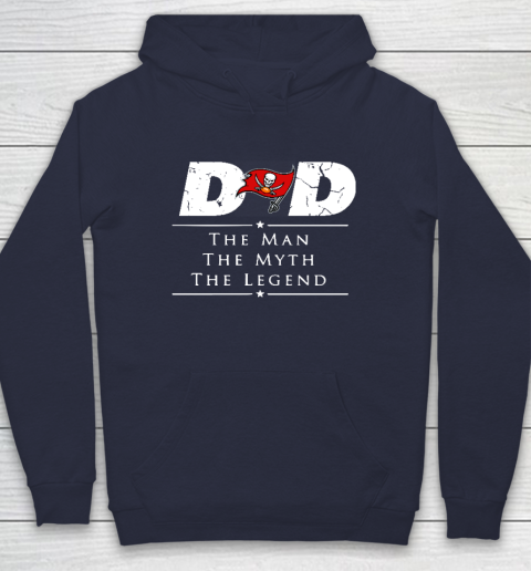 Tampa Bay Buccaneers NFL Football Dad The Man The Myth The Legend Hoodie 2