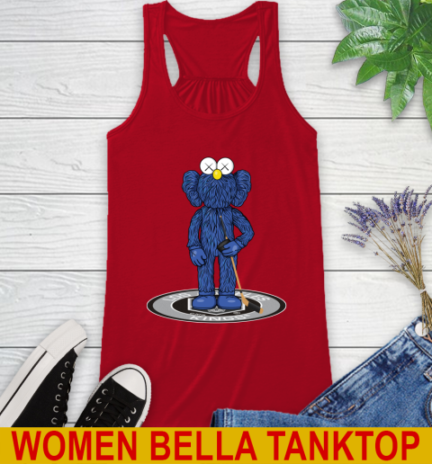 NHL Hockey Los Angeles Kings Kaws Bff Blue Figure Shirt Racerback Tank 6