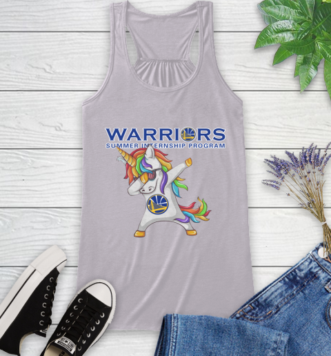 Golden State Warriors NBA Basketball Funny Unicorn Dabbing Sports Racerback Tank 5
