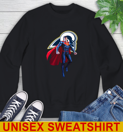 NFL Superman DC Sports Football Los Angeles Rams Sweatshirt 2
