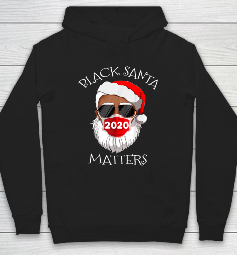 African American Santa Face Mask Black Matters Christmas Hoodie
