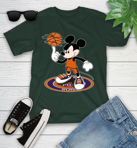 NBA Basketball Phoenix Suns Cheerful Mickey Disney Shirt Youth T-Shirt 5