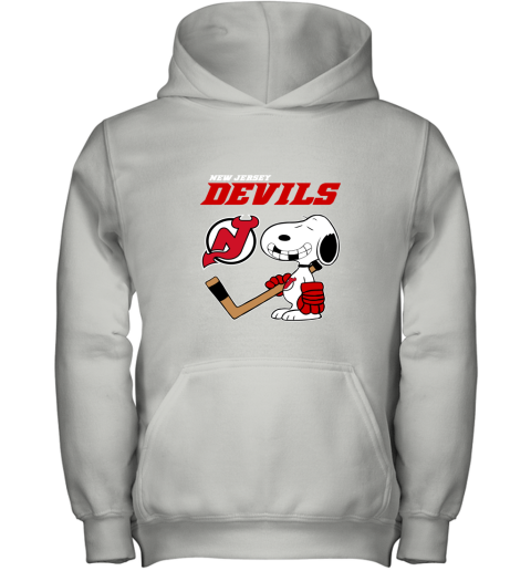 New Jersey Devils Ice Hockey Broken Teeth Snoopy NHL Youth Hoodie