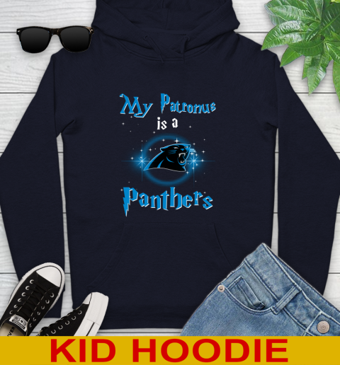 NFL Football Harry Potter My Patronus Is A Carolina Panthers Youth Hoodie 3