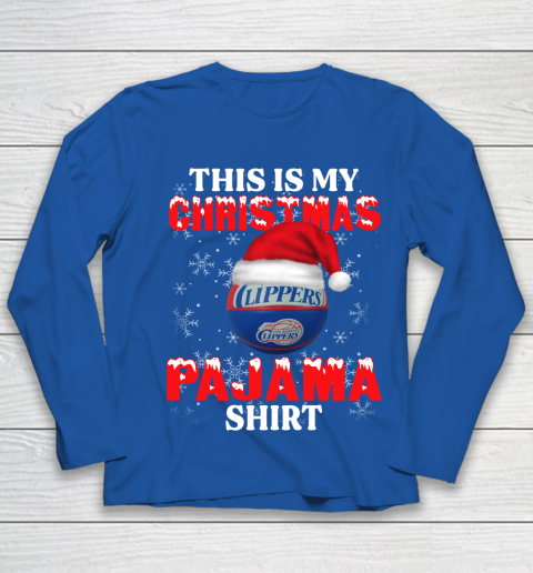 LA Clippers This Is My Christmas Pajama Shirt NBA Youth Long Sleeve 7