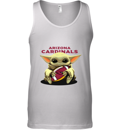 Baby Yoda Loves The Arizona Cardinals uis0 baby yoda loves the arizona cardinals unisex tank 17 front white