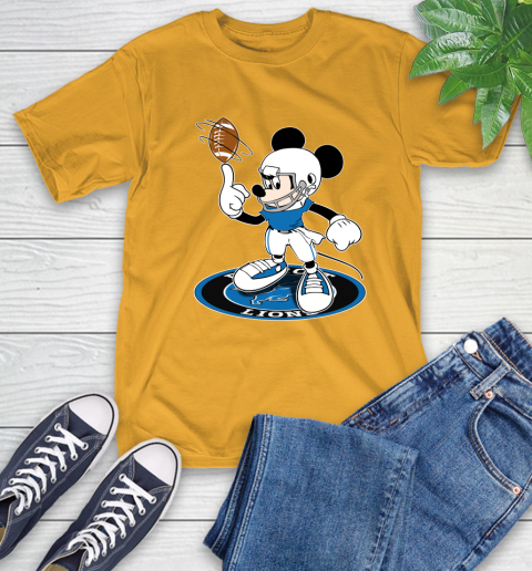 NFL Football Detroit Lions Cheerful Mickey Disney Shirt T-Shirt 3