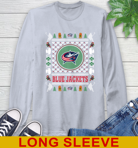 Columbus Blue Jackets Merry Christmas NHL Hockey Loyal Fan Long Sleeve T-Shirt 6