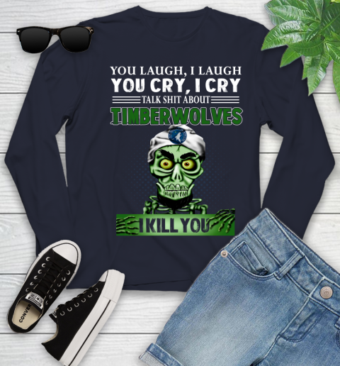 NBA Talk Shit About Minnesota Timberwolves Thunder I Kill You Achmed The Dead Terrorist Jeffrey Dunham Basketball Youth Long Sleeve 2