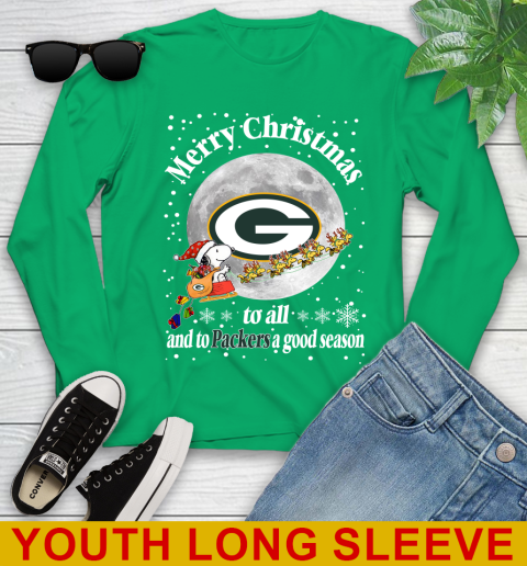 Green Bay Packers Merry Christmas To All And To Packers A Good Season NFL Football Sports Youth Long Sleeve 7