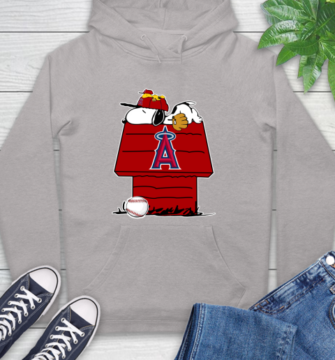 MLB Los Angeles Angels Snoopy Woodstock The Peanuts Movie Baseball T Shirt Hoodie 12