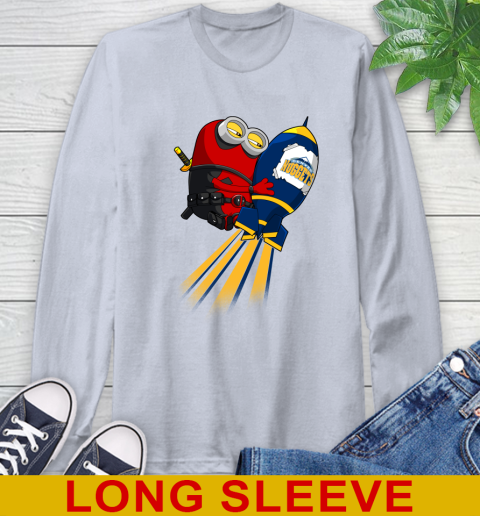 NBA Basketball Denver Nuggets Deadpool Minion Marvel Shirt Long Sleeve T-Shirt 6