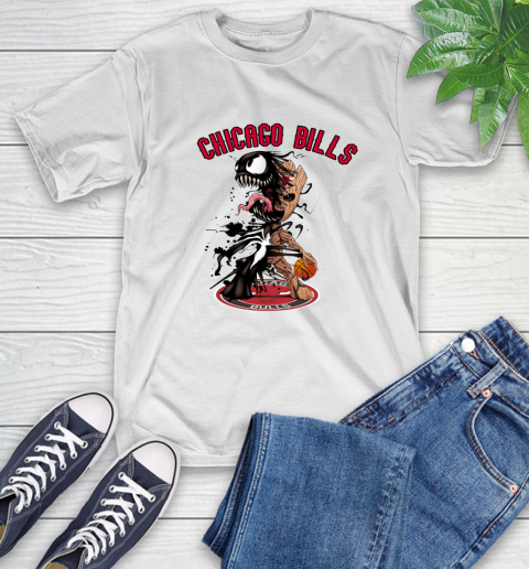 NBA Chicago Bulls Basketball Venom Groot Guardians Of The Galaxy T-Shirt