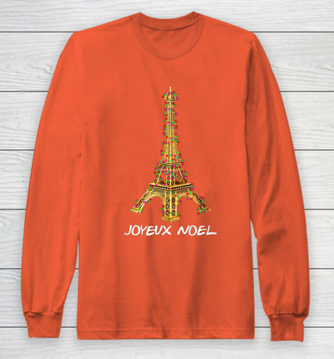 Joyeux Noel French Merry Christmas Eiffel Tower Long Sleeve T-Shirt 3
