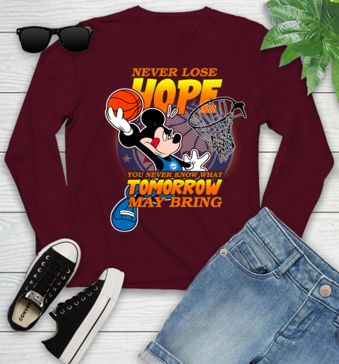 Philadelphia 76ers NBA Basketball Mickey Disney Never Lose Hope Youth Long Sleeve 6