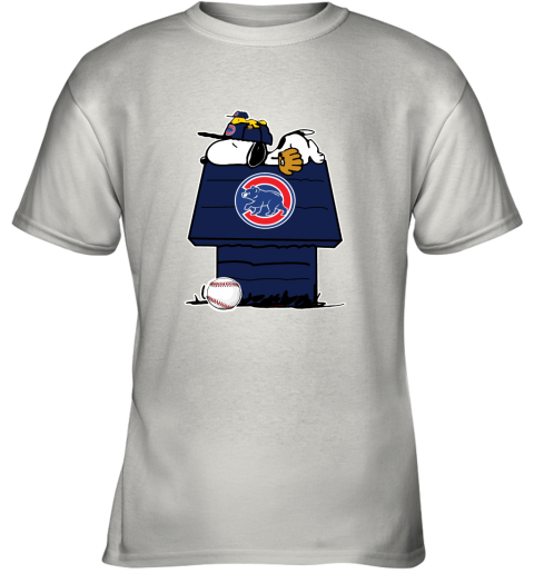 Chicago Cubs Snoopy And Woodstock Resting Together MLB Youth T-Shirt