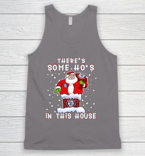 San Diego Padres Christmas There Is Some Hos In This House Santa Stuck In The Chimney MLB Tank Top 6