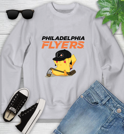 NHL Pikachu Hockey Sports Philadelphia Flyers Youth Sweatshirt 4