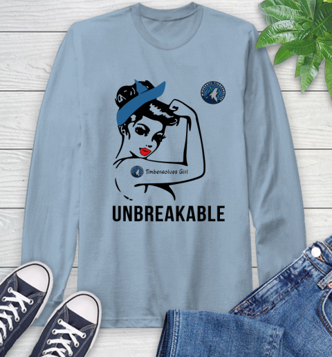 NBA Minnesota Timberwolves Girl Unbreakable Basketball Sports Long Sleeve T-Shirt 6