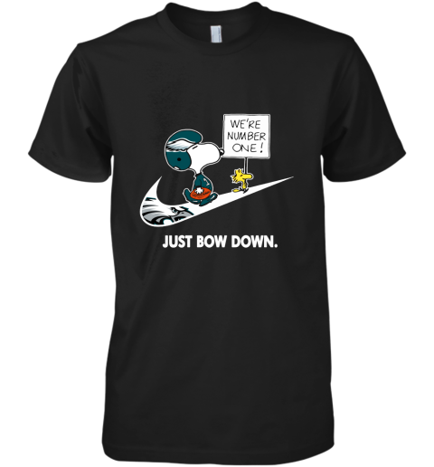 Philadelphia Eagles Are Number One – Just Bow Down Snoopy Premium Men's T-Shirt