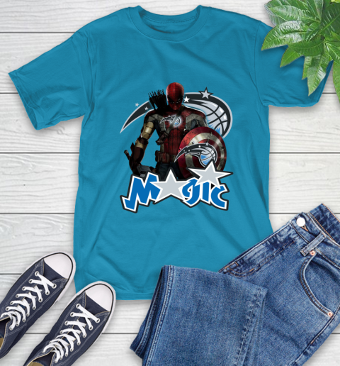 Philadelphia 76ers NBA Basketball Captain America Thor Spider Man Hawkeye Avengers T-Shirt 8