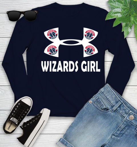 NBA Washington Wizards Girl Under Armour Basketball Sports Youth Long Sleeve 2