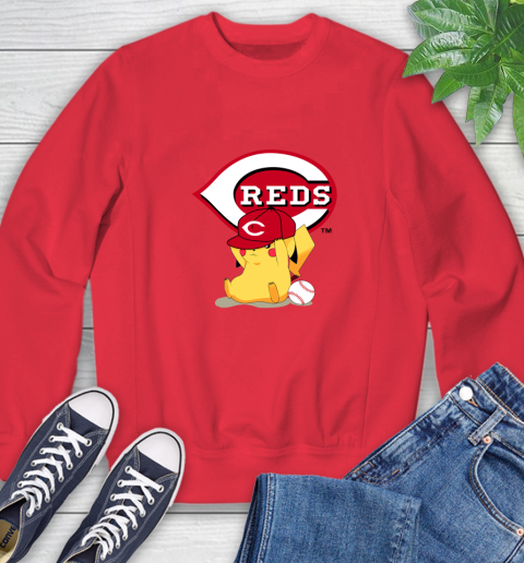 MLB Pikachu Baseball Sports Cincinnati Reds Sweatshirt 10