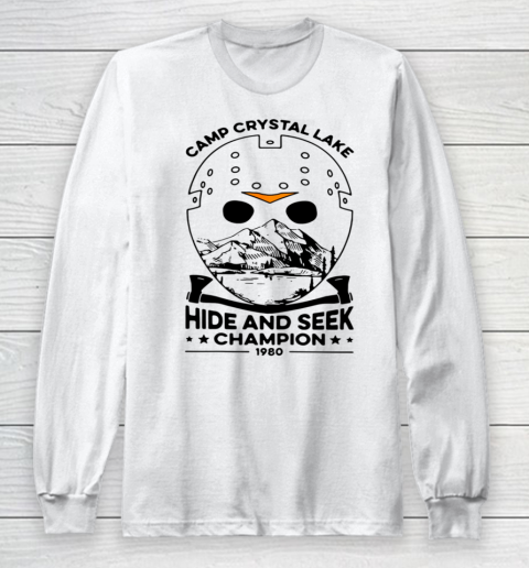 Camp Hide And Seek Champion Crystal Lake 1980 Halloween Long Sleeve T-Shirt