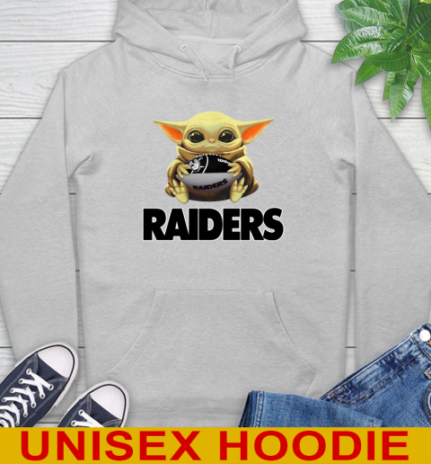 NFL Football Oakland Raiders Baby Yoda Star Wars Shirt Hoodie 6
