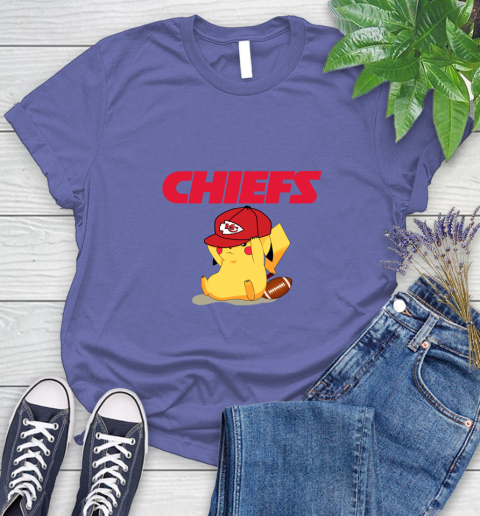 NFL Pikachu Football Sports Kansas City Chiefs Women's T-Shirt 11