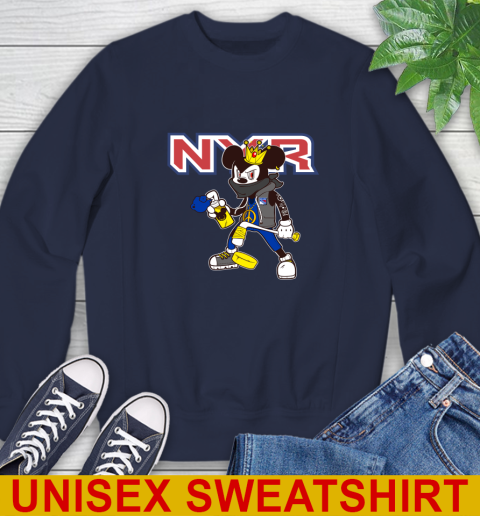New York Rangers NHL Hockey Mickey Peace Sign Sports Sweatshirt 3