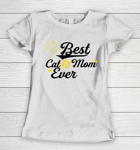 Mother's Day Funny Gift Ideas Apparel  Best cat mom ever T Shirt Women's T-Shirt