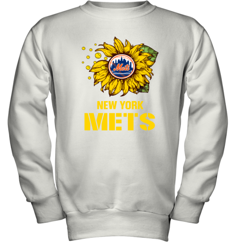 New York Mets Sunflower MLB Baseball Youth Sweatshirt