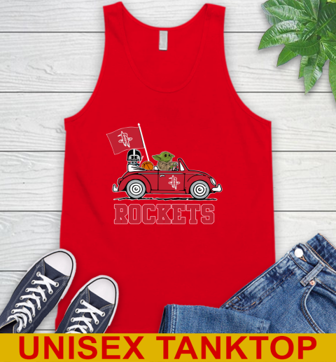 NBA Basketball Houston Rockets Darth Vader Baby Yoda Driving Star Wars Shirt Tank Top 6