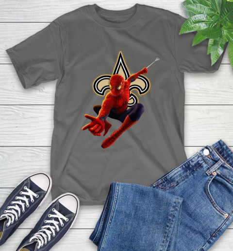 NFL Spider Man Avengers Endgame Football New Orleans Saints T-Shirt 9