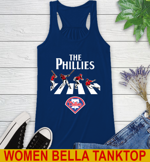 MLB Baseball Philadelphia Phillies The Beatles Rock Band Shirt Racerback Tank 7
