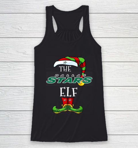Dallas Stars Christmas ELF Funny NHL Racerback Tank