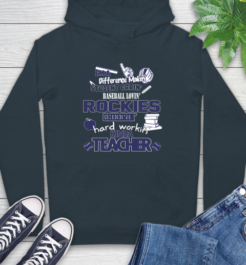 Colorado Rockies MLB I'm A Difference Making Student Caring Baseball Loving Kinda Teacher Hoodie 8 Colorado Rockies MLB I'm A Difference Making Student Caring Baseball Loving Kinda Teacher Hoodie - Image 8