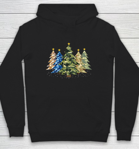 Camo Print Christmas Trees with Camouflage Print Xmas Hoodie
