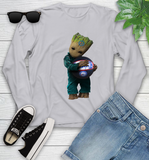 NBA Groot Guardians Of The Galaxy Basketball Sports Philadelphia 76ers Youth Long Sleeve 5