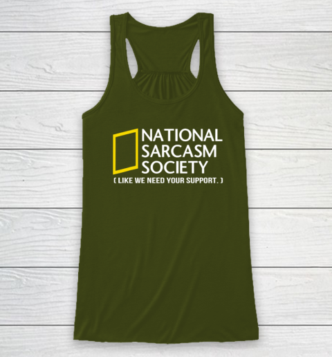 National sarcasm society Racerback Tank 2
